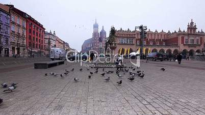 square of Krakow, the old town