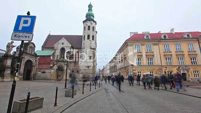 square of Krakow, the old town