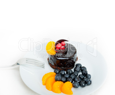 chocolate and fruit cake