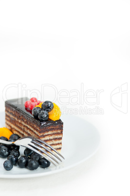 chocolate and fruit cake