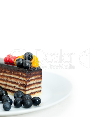 chocolate and fruit cake