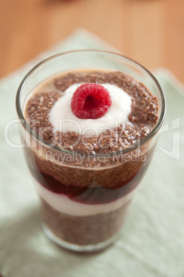 Schokoladen Chia Pudding Dessert