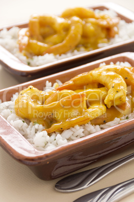 curried shrimps