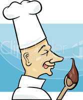 cook with chocolate cream cartoon