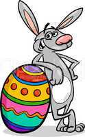bunny and easter egg cartoon illustration