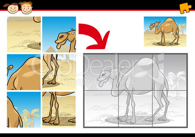 cartoon camel jigsaw puzzle game