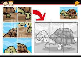 cartoon turtle jigsaw puzzle game