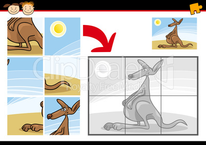 cartoon kangaroo jigsaw puzzle game