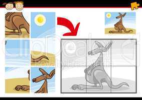 cartoon kangaroo jigsaw puzzle game