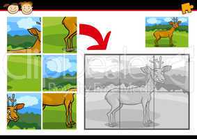 cartoon deer jigsaw puzzle game