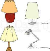 four table lamps