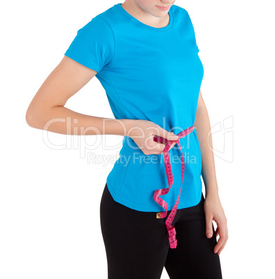 woman with tape measure