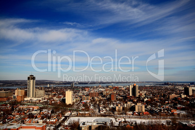 hamilton, ontario, canada after snow strom.