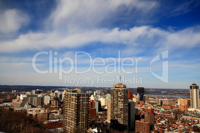 downtown hamilton, ontario, canada after snow strom.