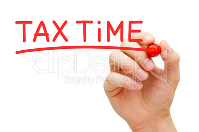 tax time red marker