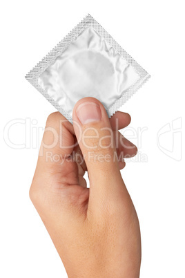 condom in hand