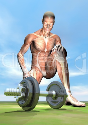 wanting to improve muscles - 3d render
