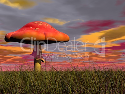 fantasy mushroom - 3d render