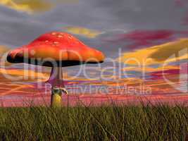 fantasy mushroom - 3d render
