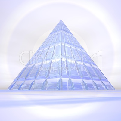 pyramid to sun - 3d render