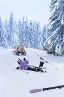 ski patrol rescue injured skier after accident