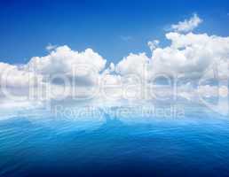 Seascape and clouds