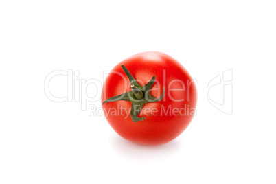 red tomato on a white background