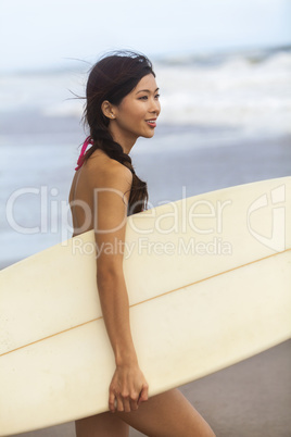 beautiful woman girl surfer & surfboards at beach