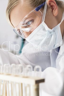 female scientific researcher in laboratory