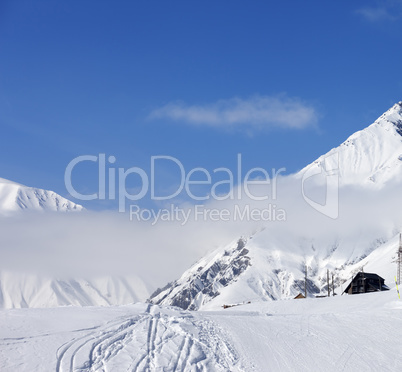 winter resort in caucasus mountains