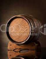 Old brown barrel