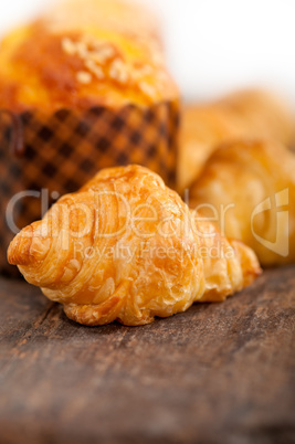 fresh baked muffin and croissant mignon