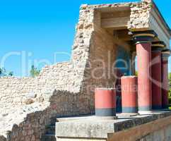 ancient site of knossos in crete