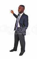 black man in business suit.