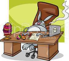 easter bunny businessman cartoon