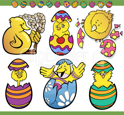 easter set cartoon illustration