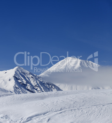 winter mountains ski resort