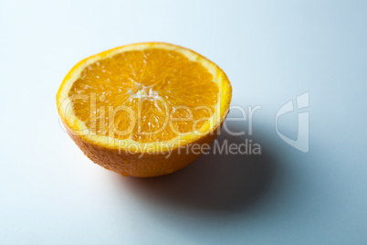 slice of orange with shadow