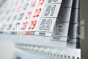 wall calendar calendar with the number of days