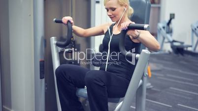 woman working out at the gym