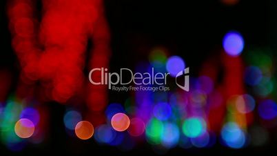 HD loopable video of blurred blinking Christmas lights