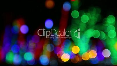 HD loopable video of blurred blinking Christmas lights