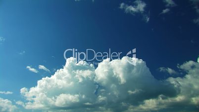 Beautiful summer clouds. Time lapse.