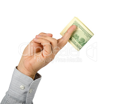 holding dollars