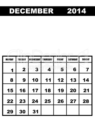 December calendar 2014