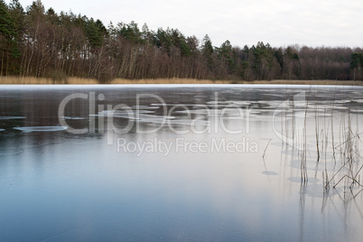 frozen lake in denmark