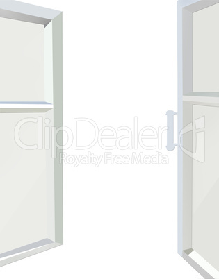 opened window isolated on the white background