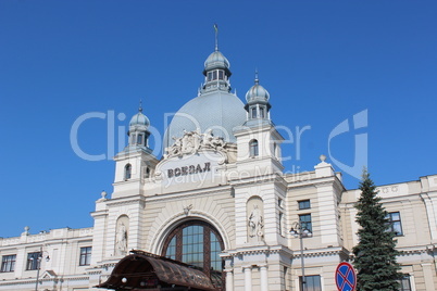 beautiful architecture of the building in lvov