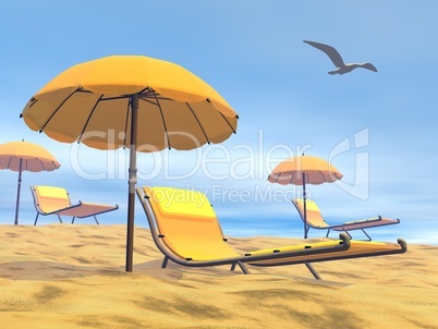 summer relaxation - 3d render