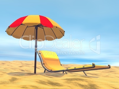 summer relaxation - 3d render